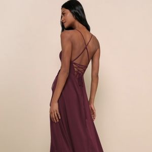 Lulu's in love forever burgundy size small